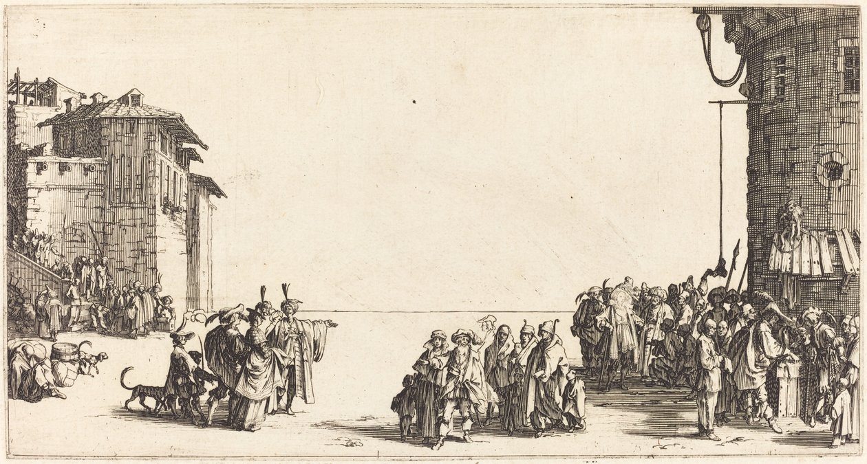 Slavemarkedet, 1620. av Jacques Callot