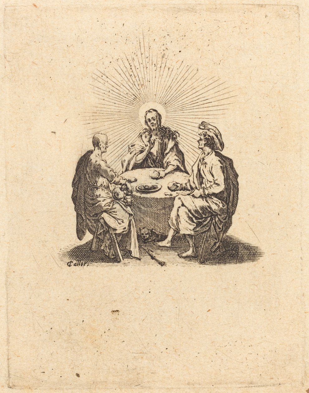 Nattverden i Emmaus av Jacques Callot