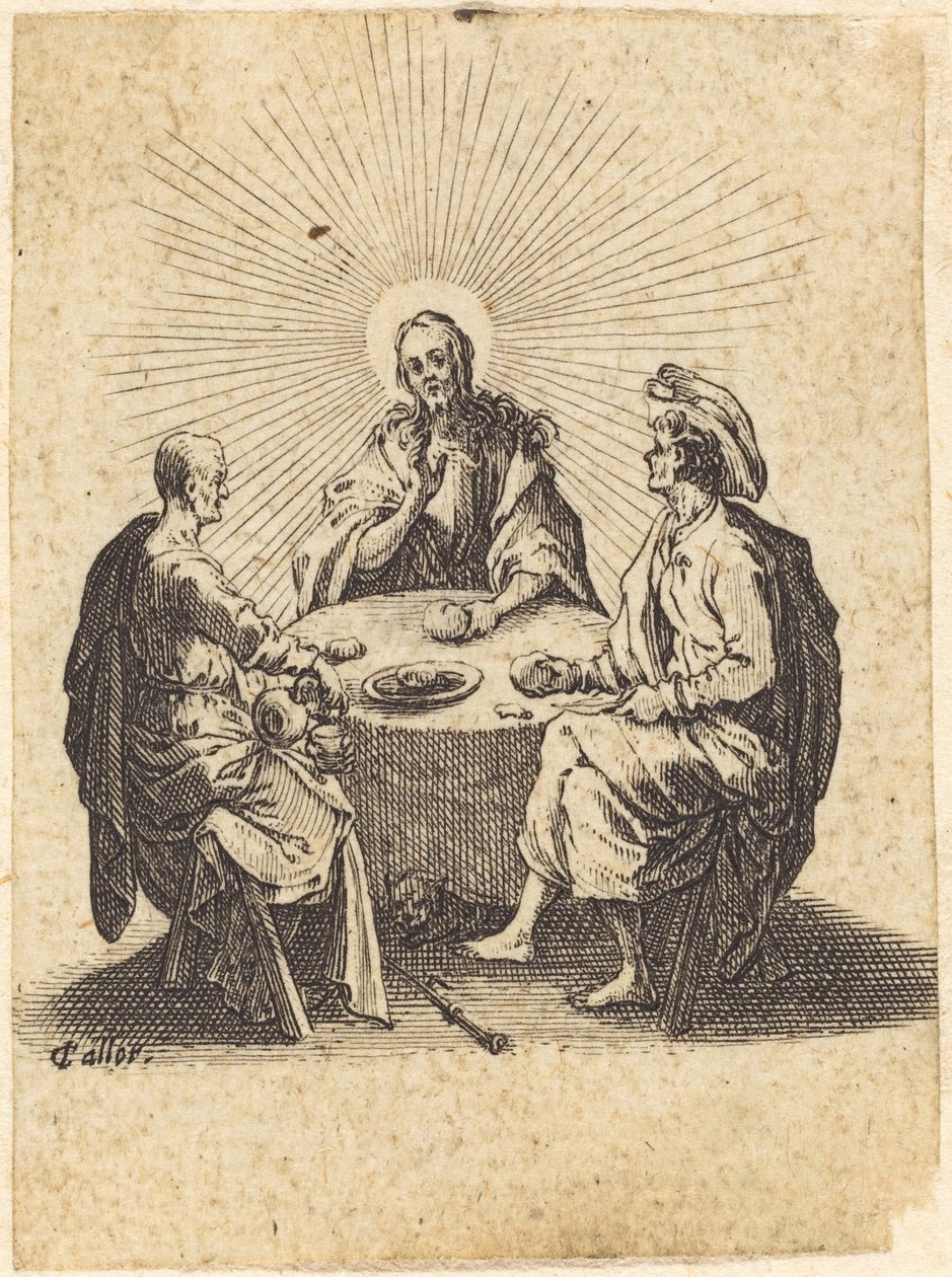 Nattverden i Emmaus av Jacques Callot