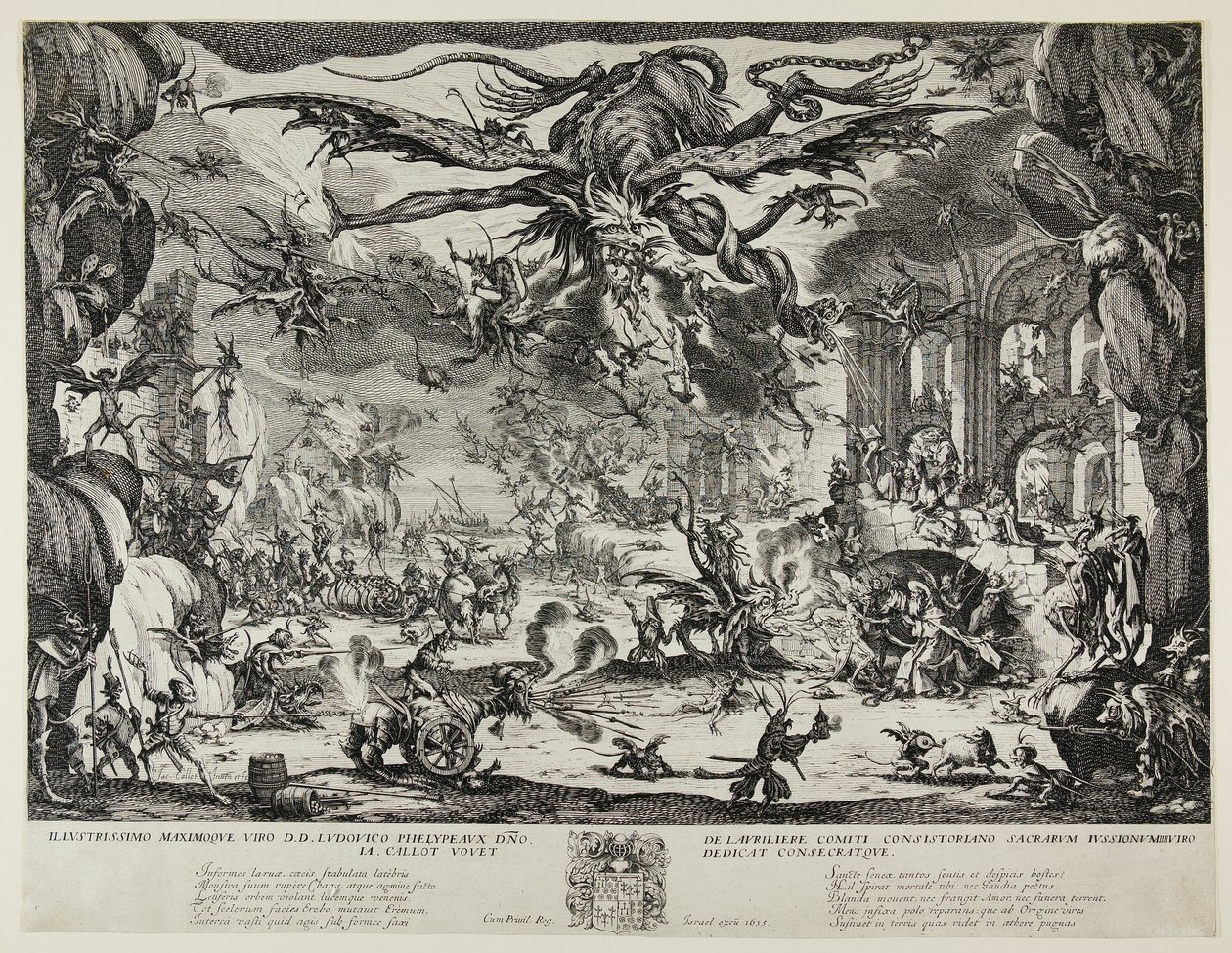 Fristelsen til Saint Anthony av Jacques Callot