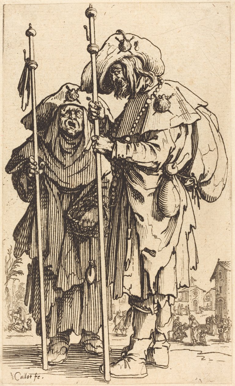 De to pilegrimer av Jacques Callot