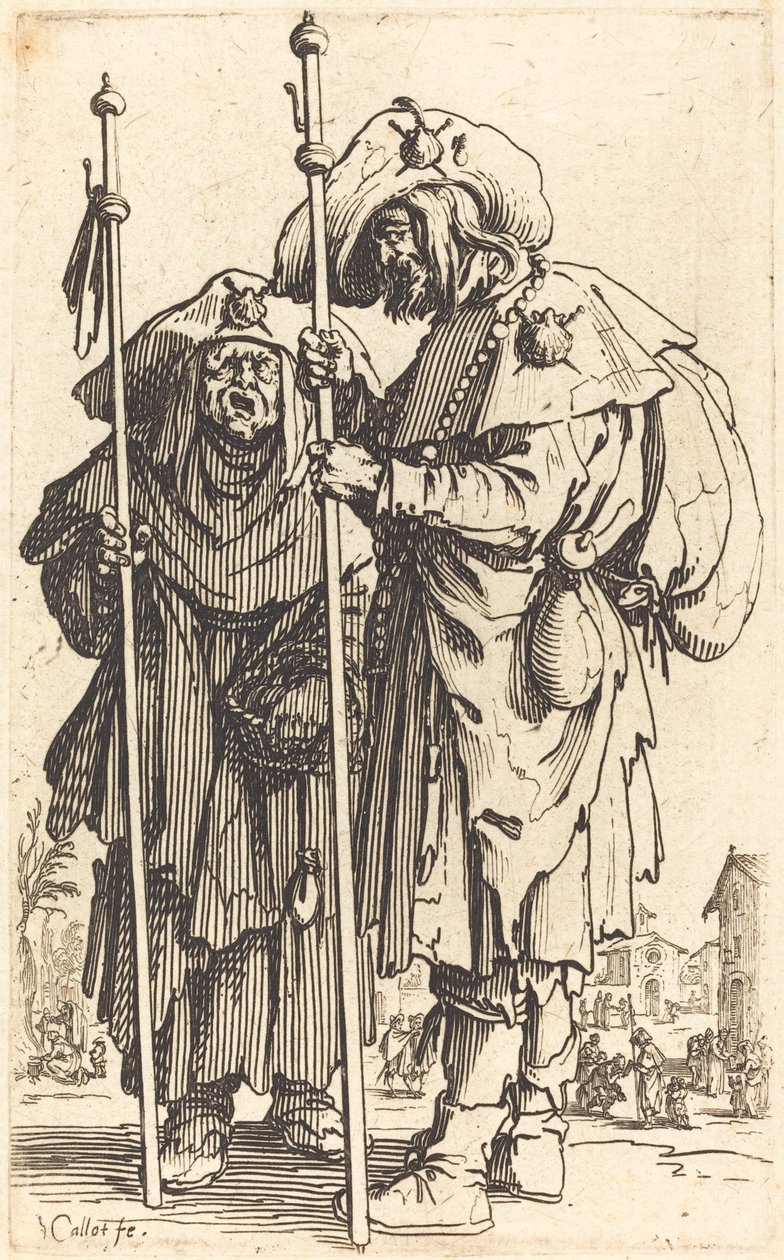 De to pilegrimer av Jacques Callot
