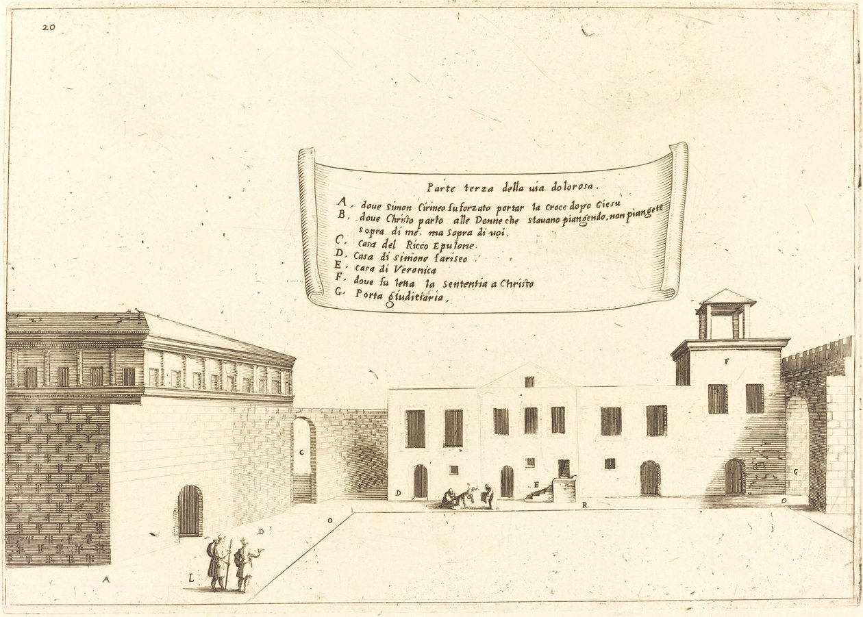 Tredje del av Via Dolorosa av Jacques Callot