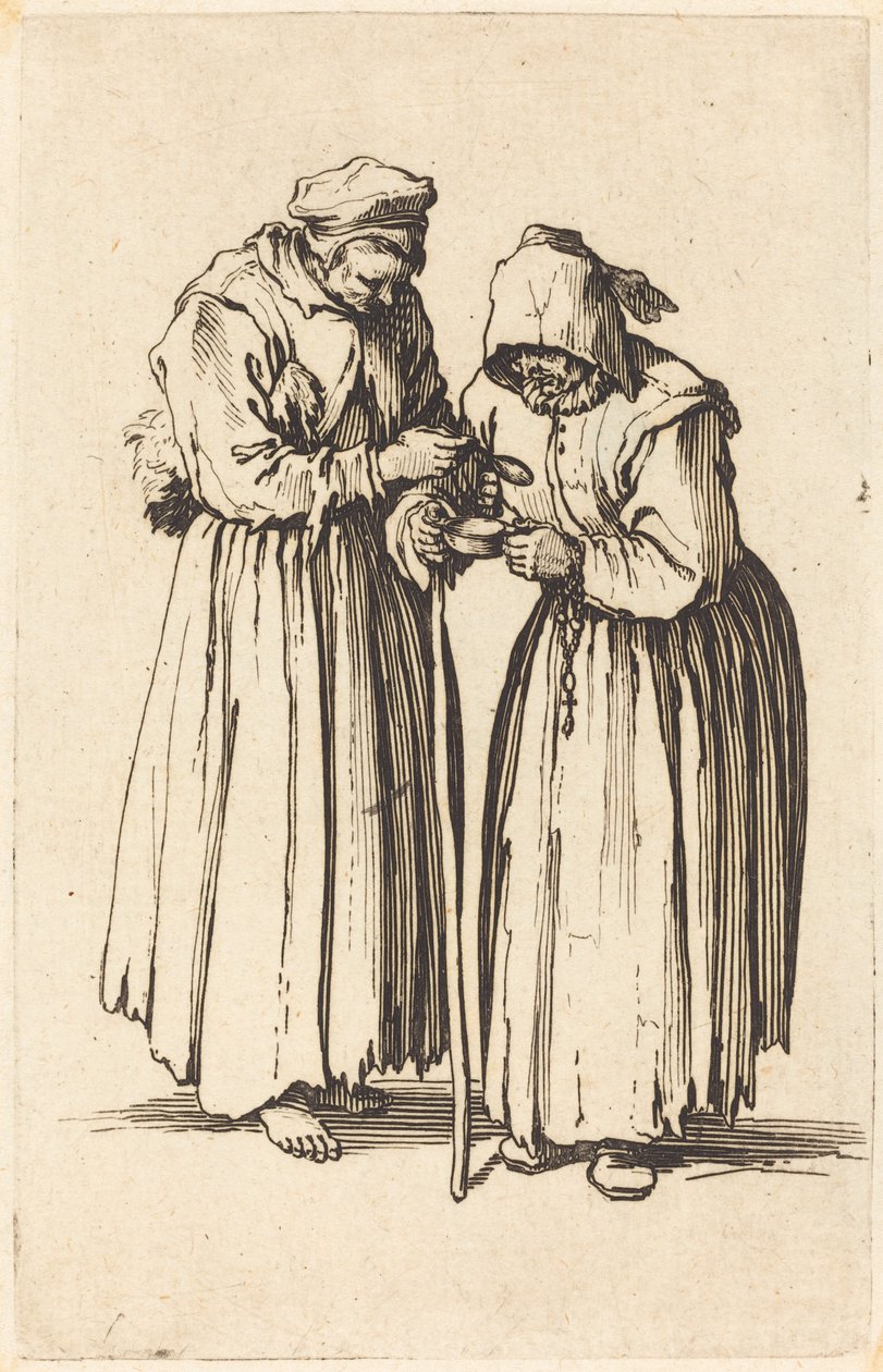 To tiggerkvinner, ca. 1622. av Jacques Callot