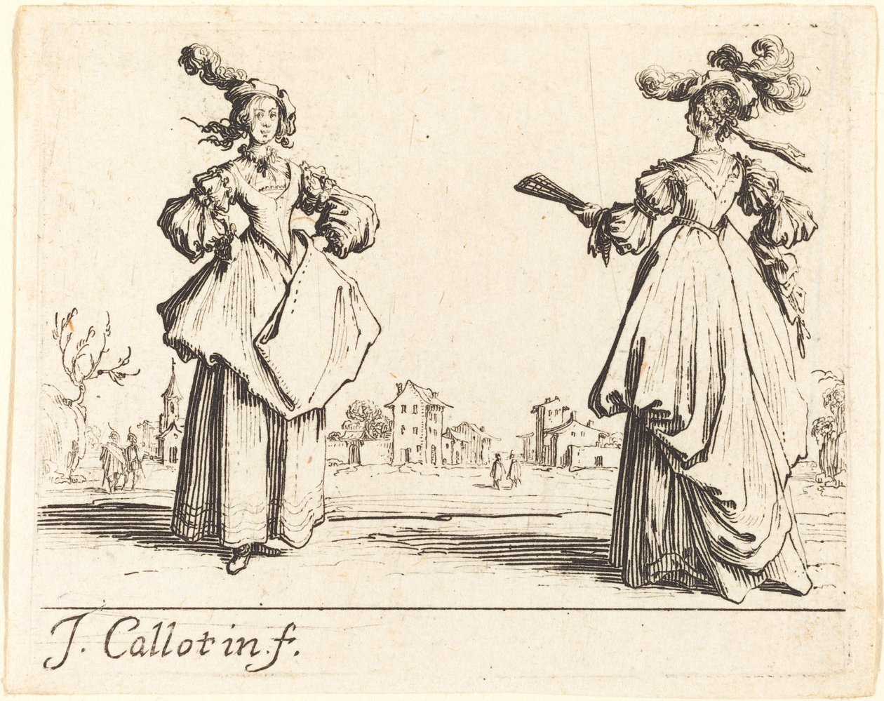 To samfunnskvinner av Jacques Callot