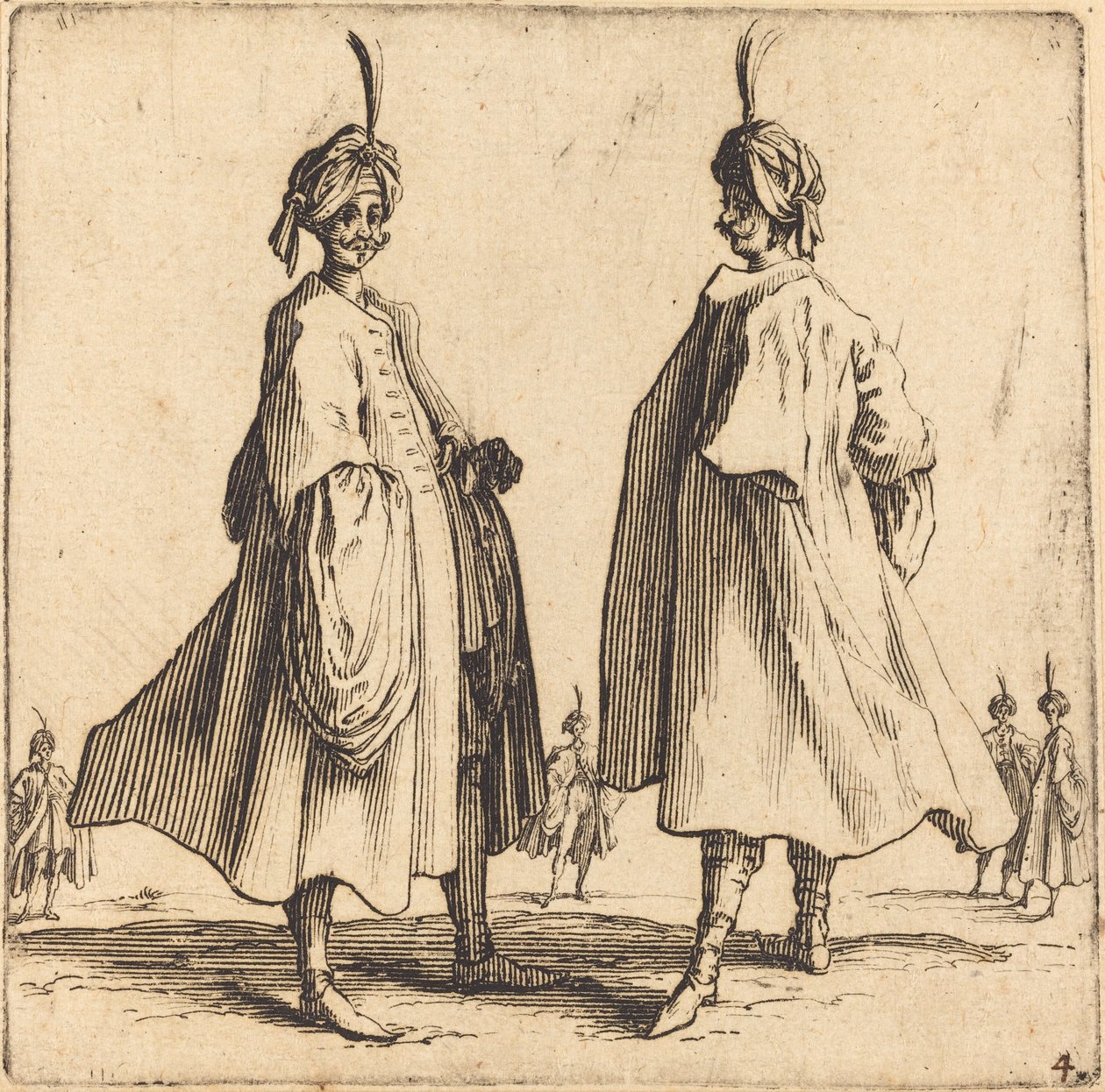 To tyrkere, 1617 og 1621. av Jacques Callot