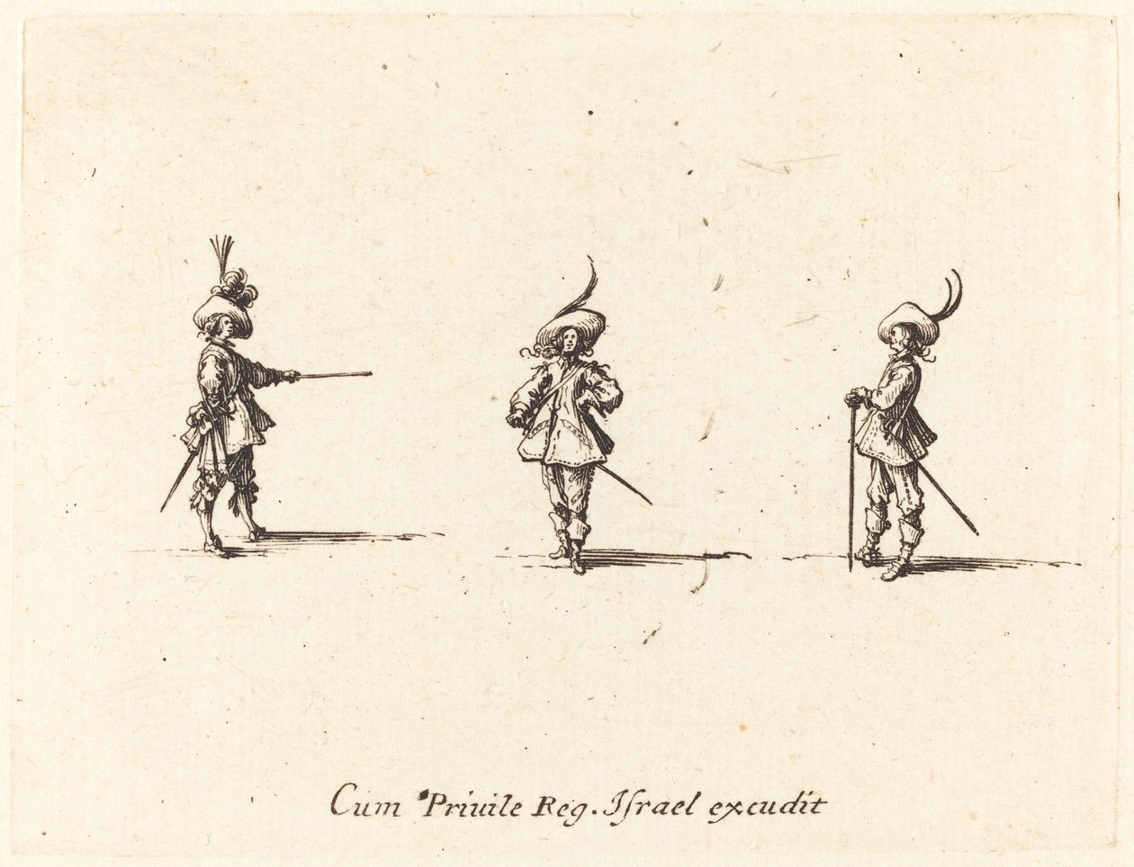 Ubevæpnet drill av Jacques Callot