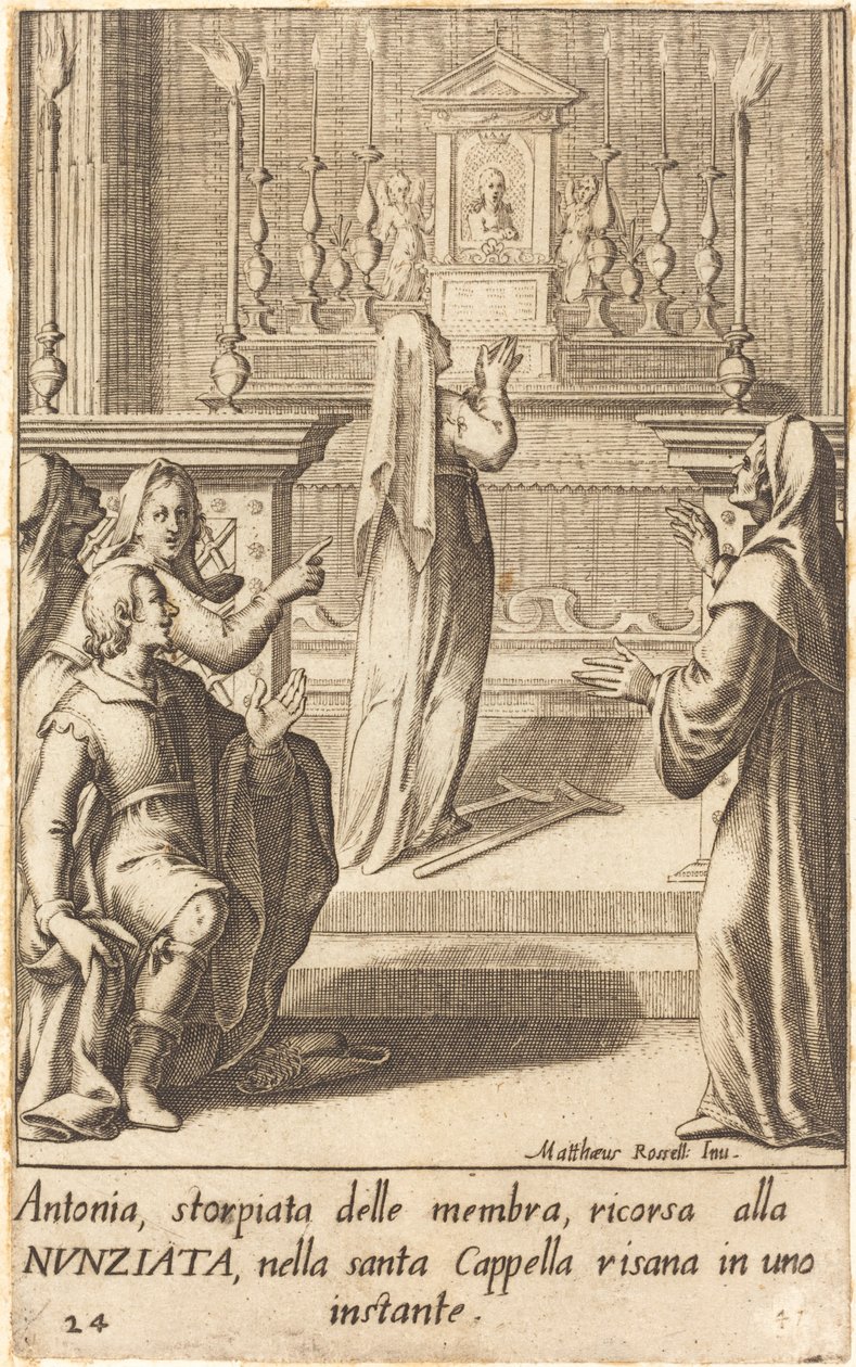 Antonia av Jacques Callot after Matteo Rosselli
