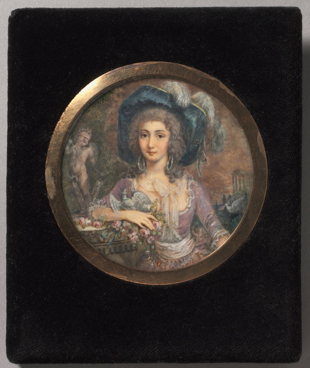 Portrett av Mademoiselle Colombi, 1788. av Jacques Delusee