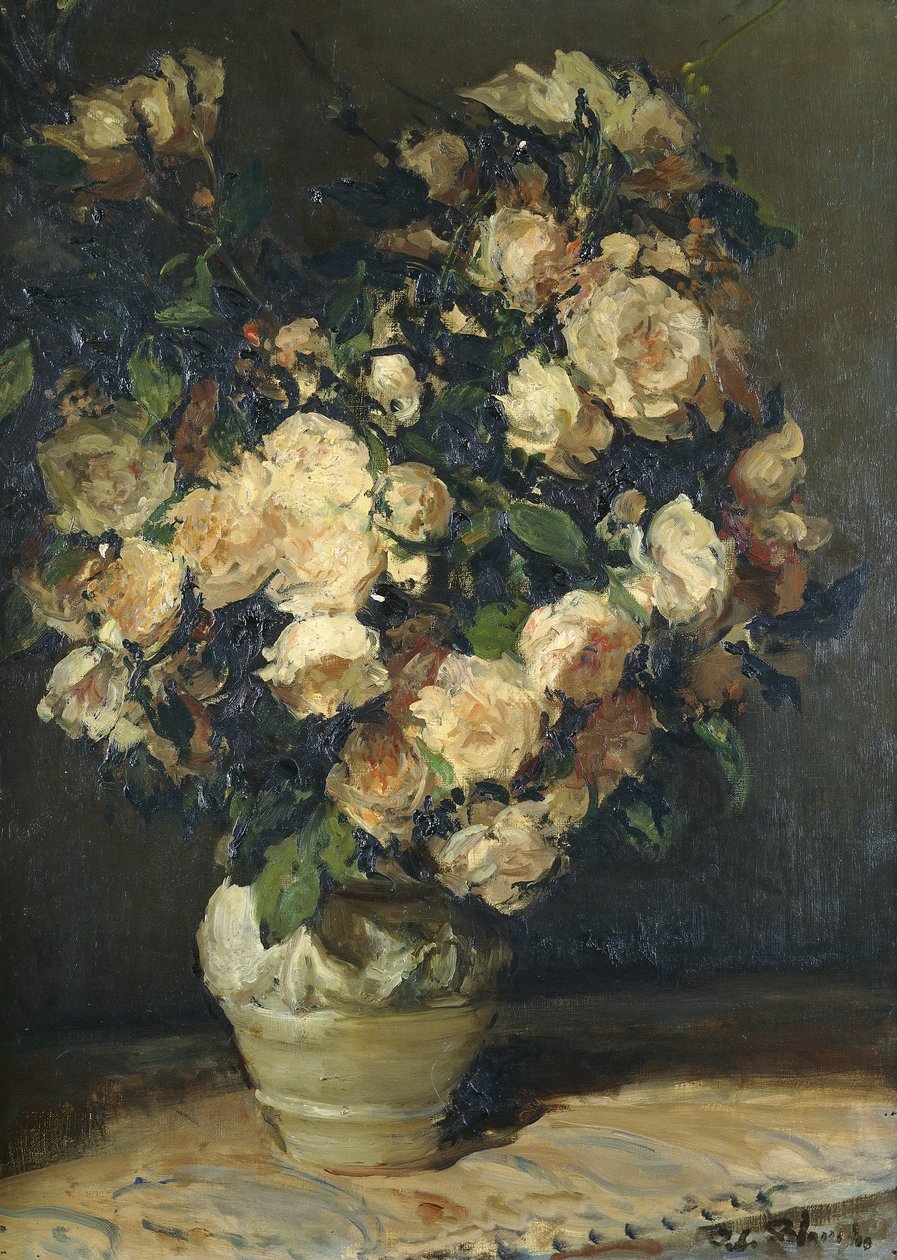 Roser i en vase, av Jacques Emile Blanche