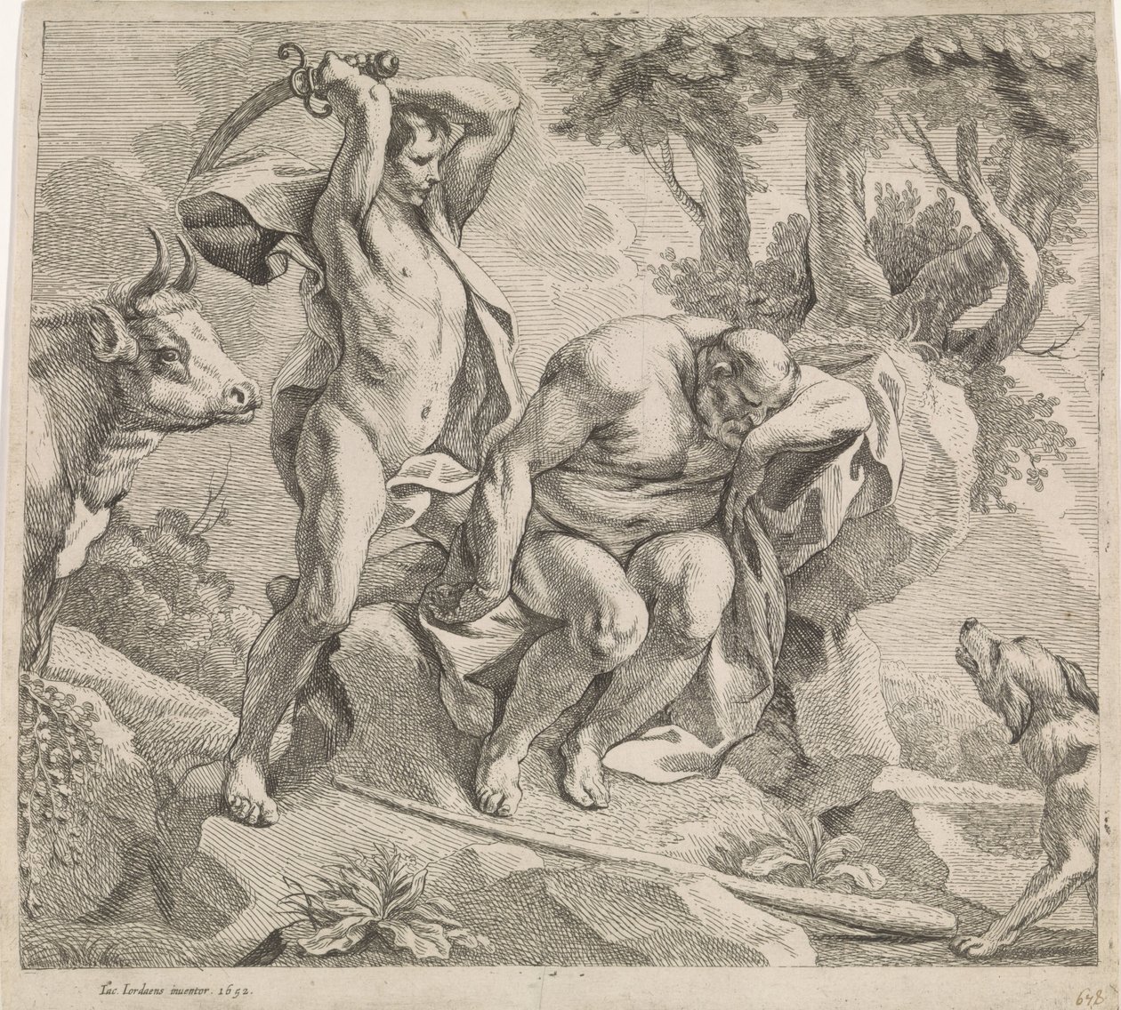 Mercury en Argus av Jacques Jordaens