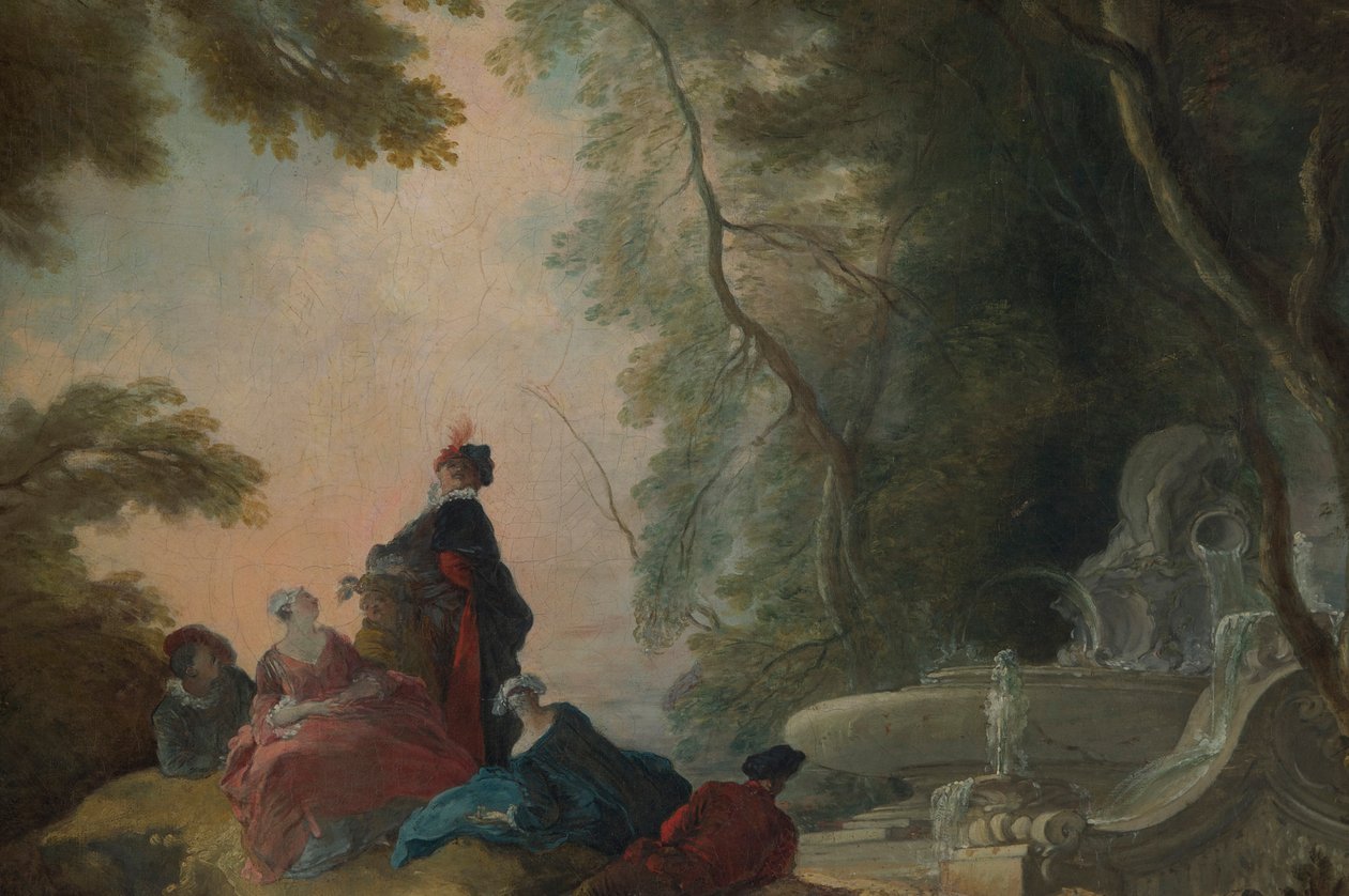 Galant fest ved en fontene av Jacques Lajoue de