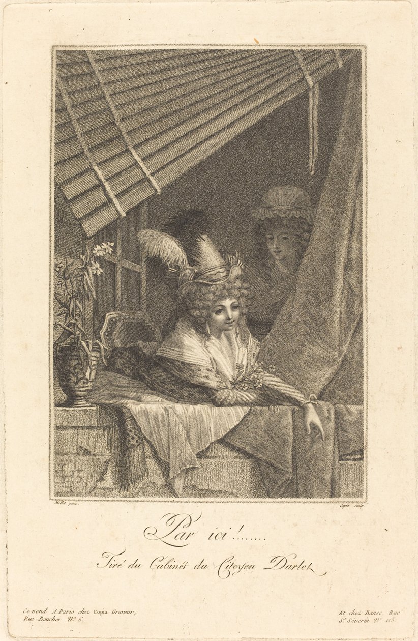 Denne måten av Jacques Louis Copia after Jean Baptiste Mallet