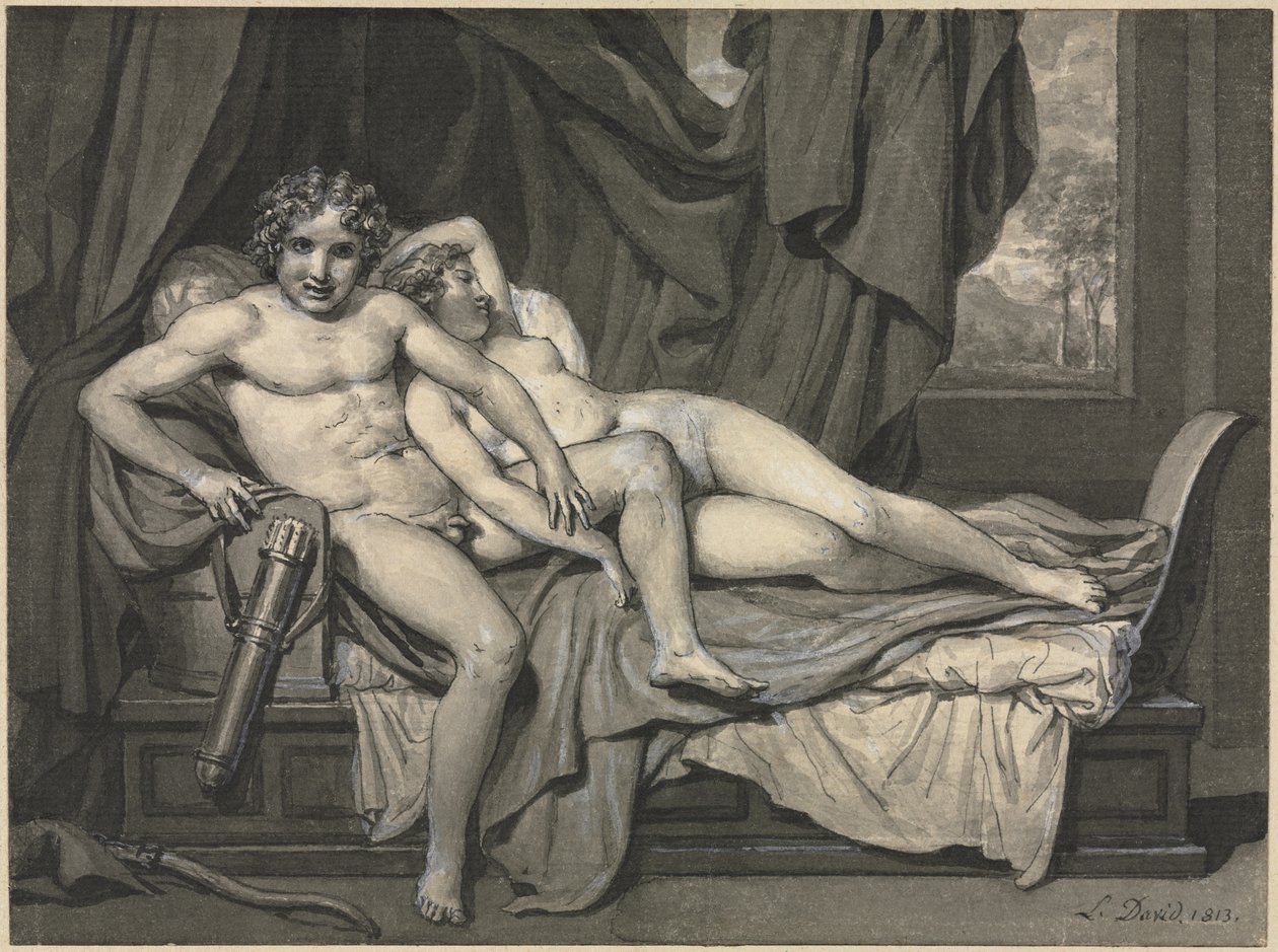 Amor og psyke, 1813. av Jacques Louis David