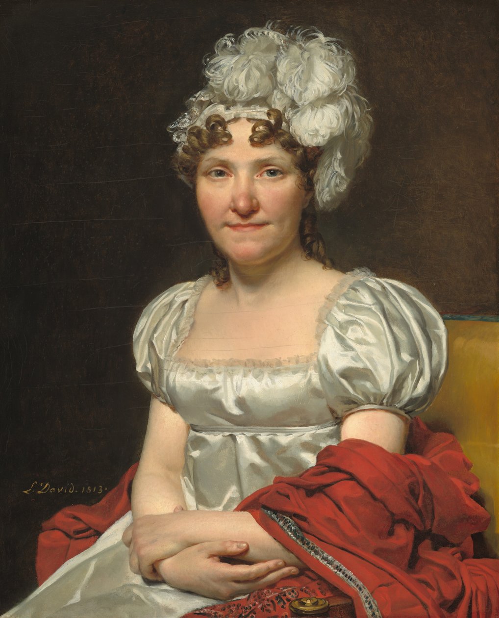 Madame David, 1813. av Jacques Louis David