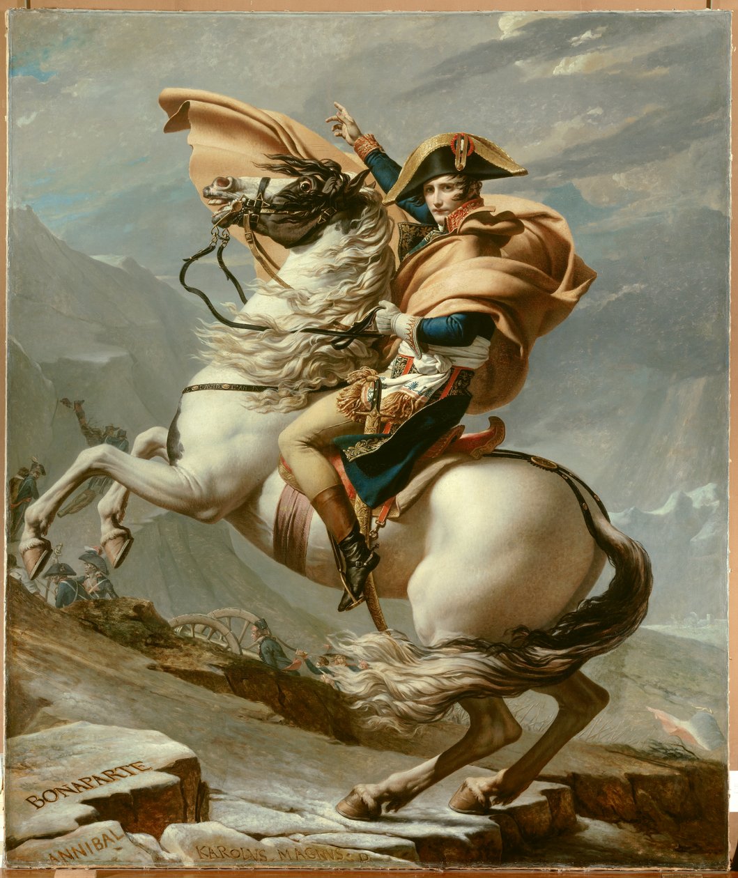 Napoleon krysser Alpene av Jacques Louis David