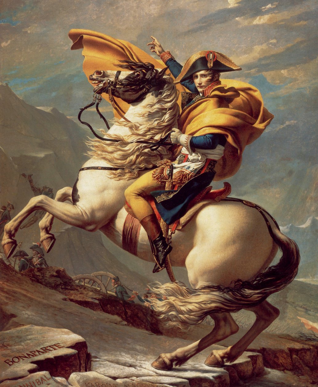 Napoleon krysser Alpene av Jacques Louis David