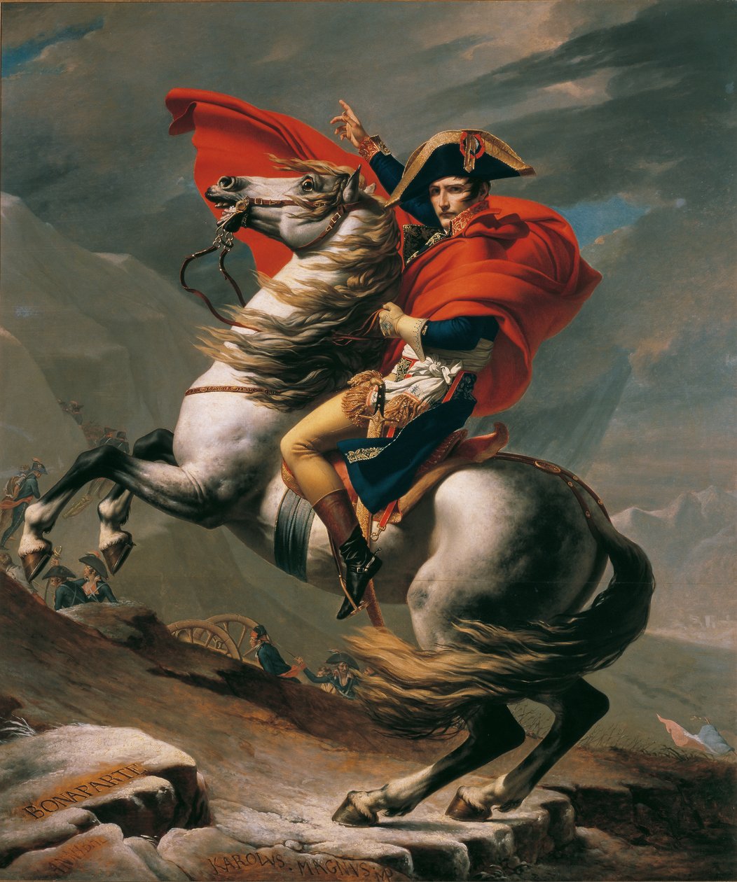 Napoleon ved den store St. Bernhard av Jacques Louis David