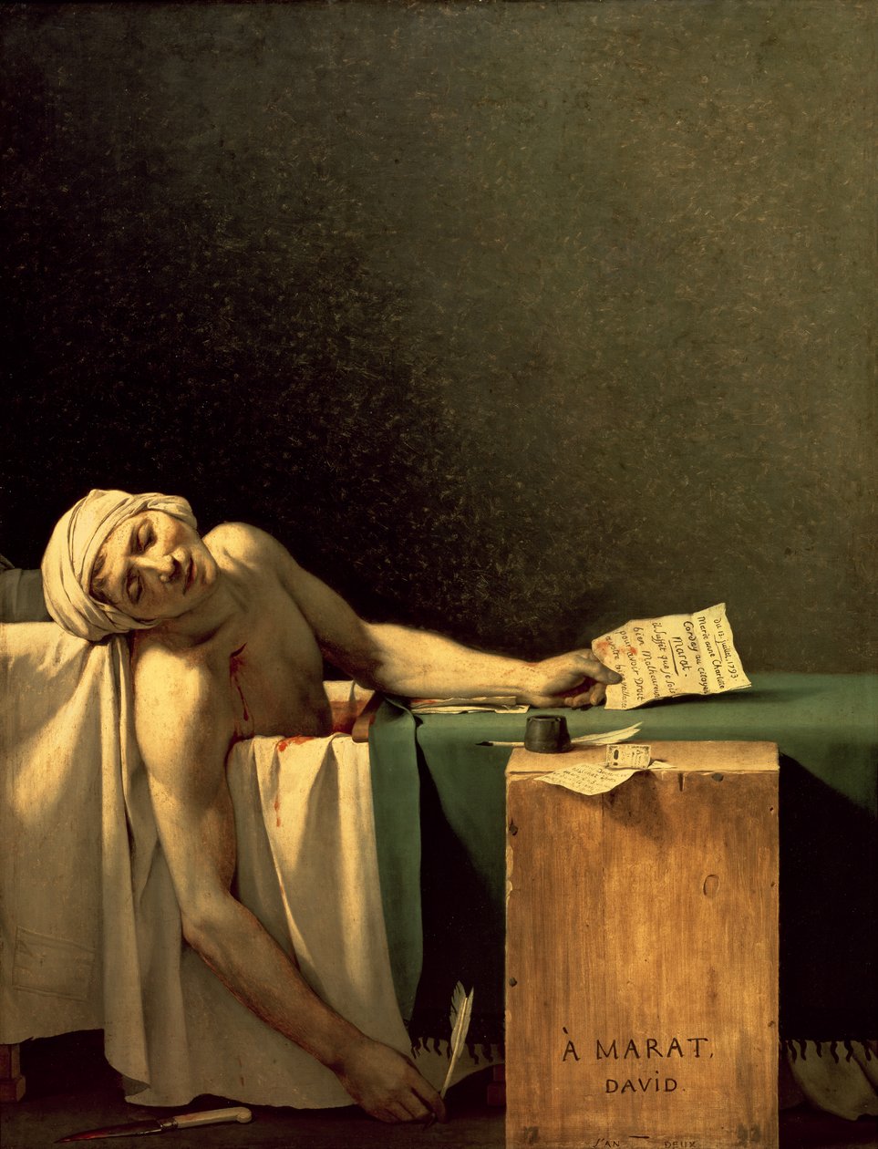 Marats død av Jacques Louis David