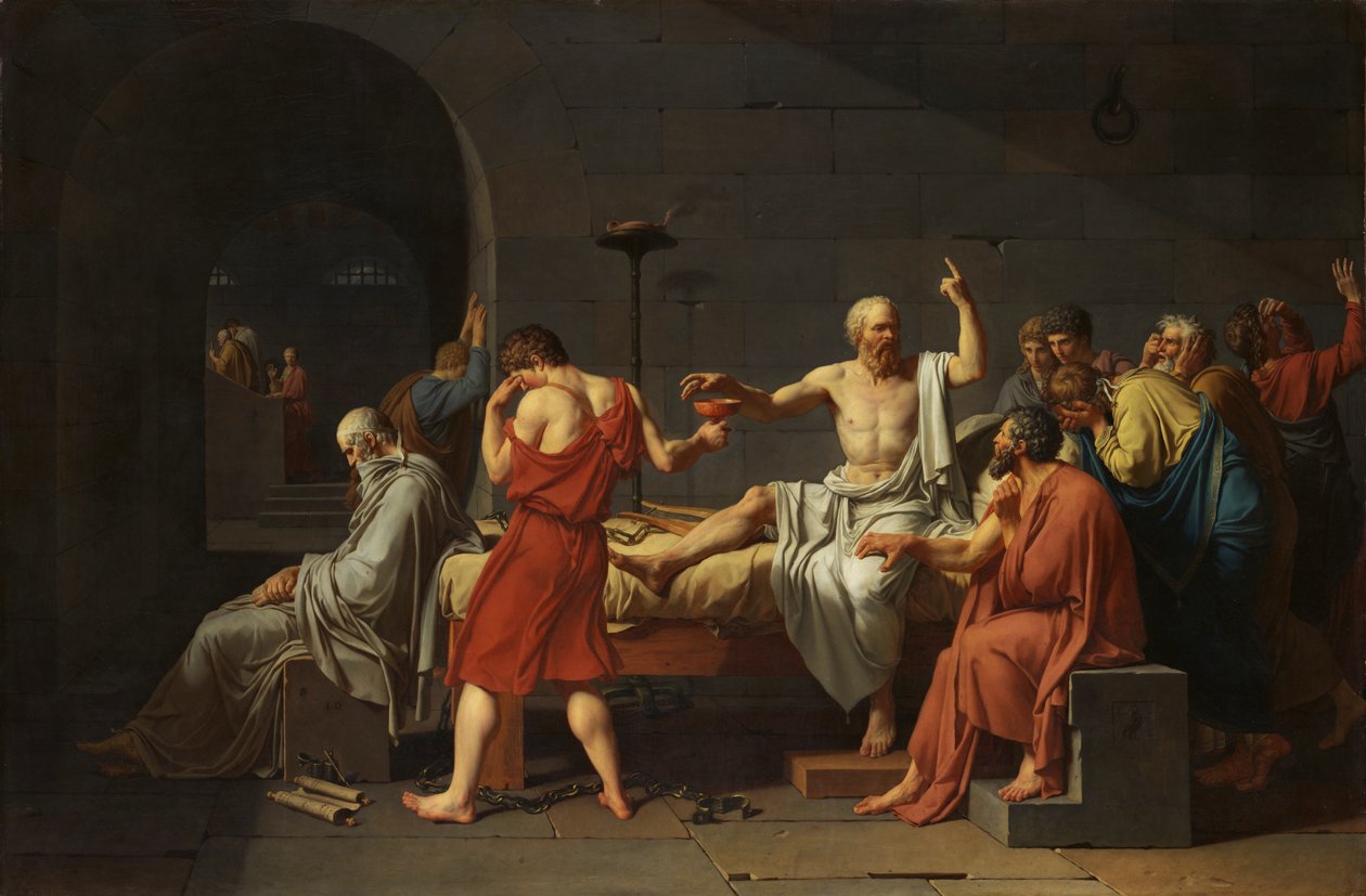 Sokrates død av Jacques Louis David