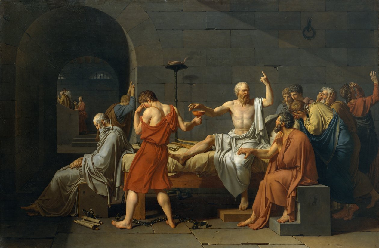Sokrates død av Jacques Louis David