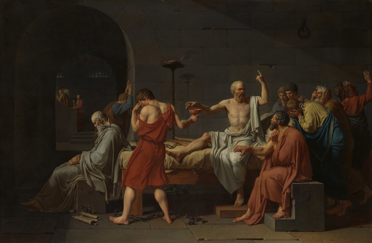 Sokrates død, 1787. av Jacques Louis David