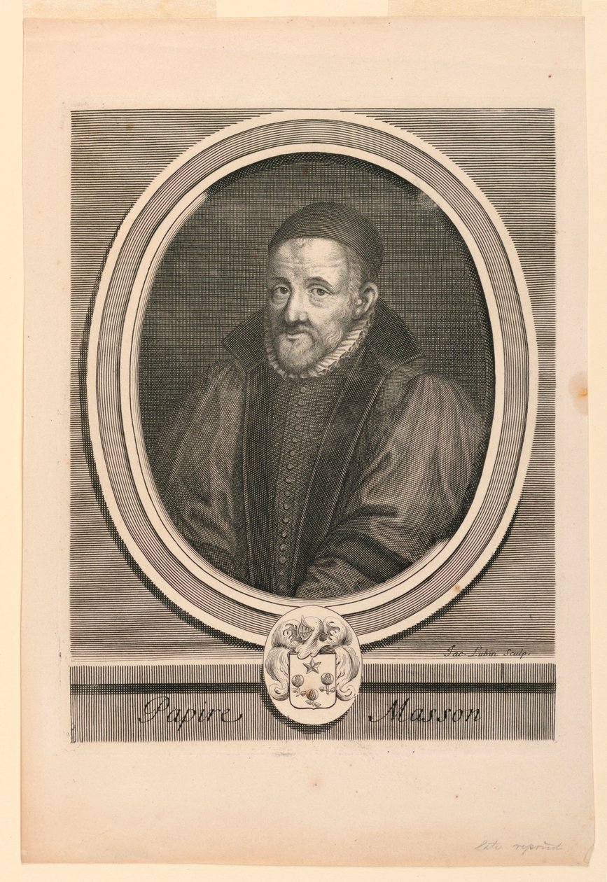 Portrett av Papire Masson (1544-1611) av Jacques Lubin