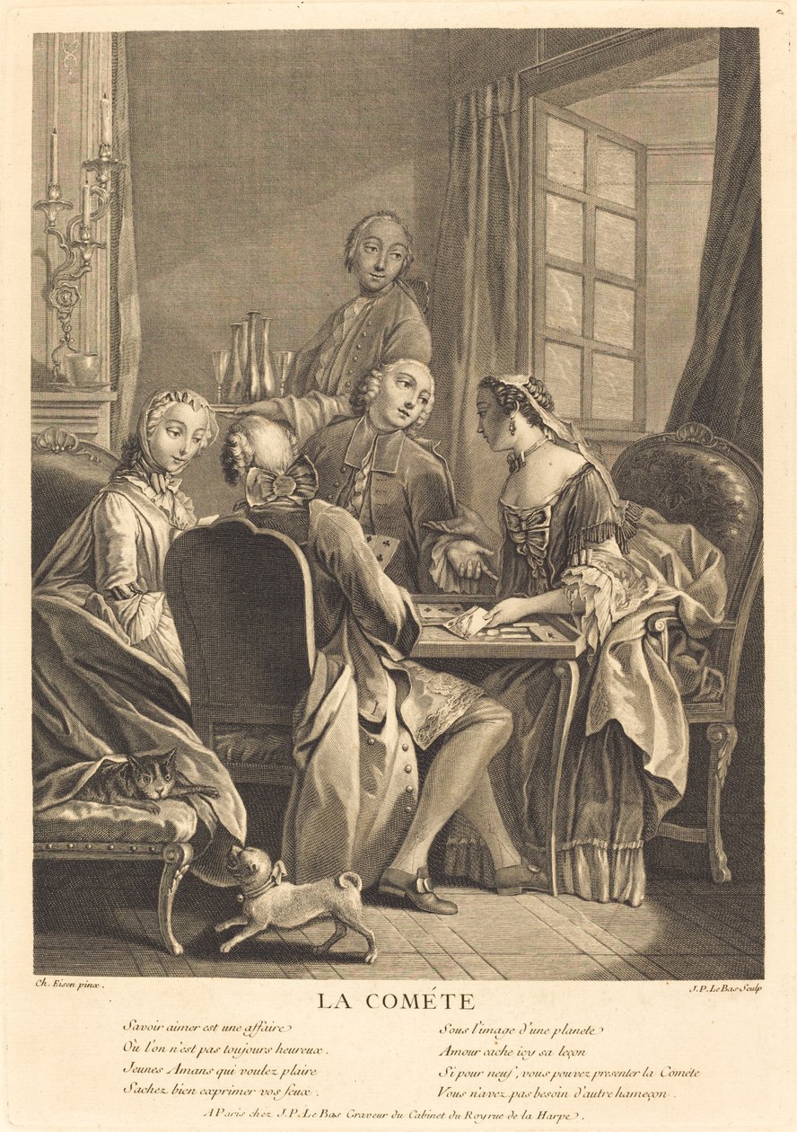 han begår det av Jacques Philippe Le Bas after Charles Eisen