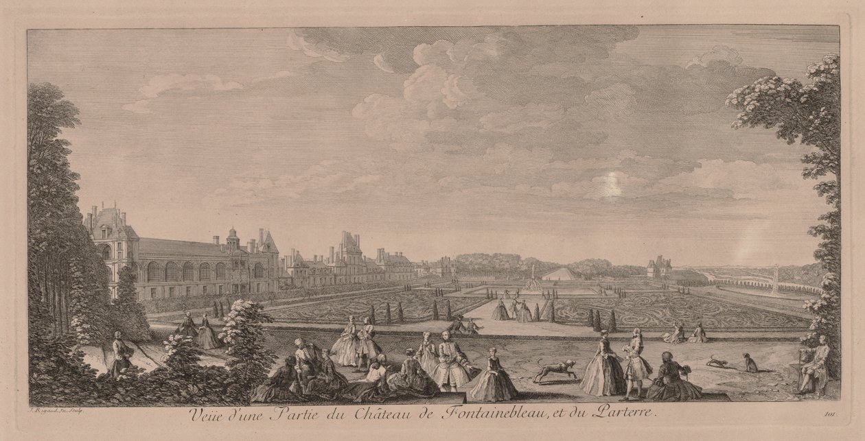 Chateau Fontainebleau og hager. av Jacques Rigaud