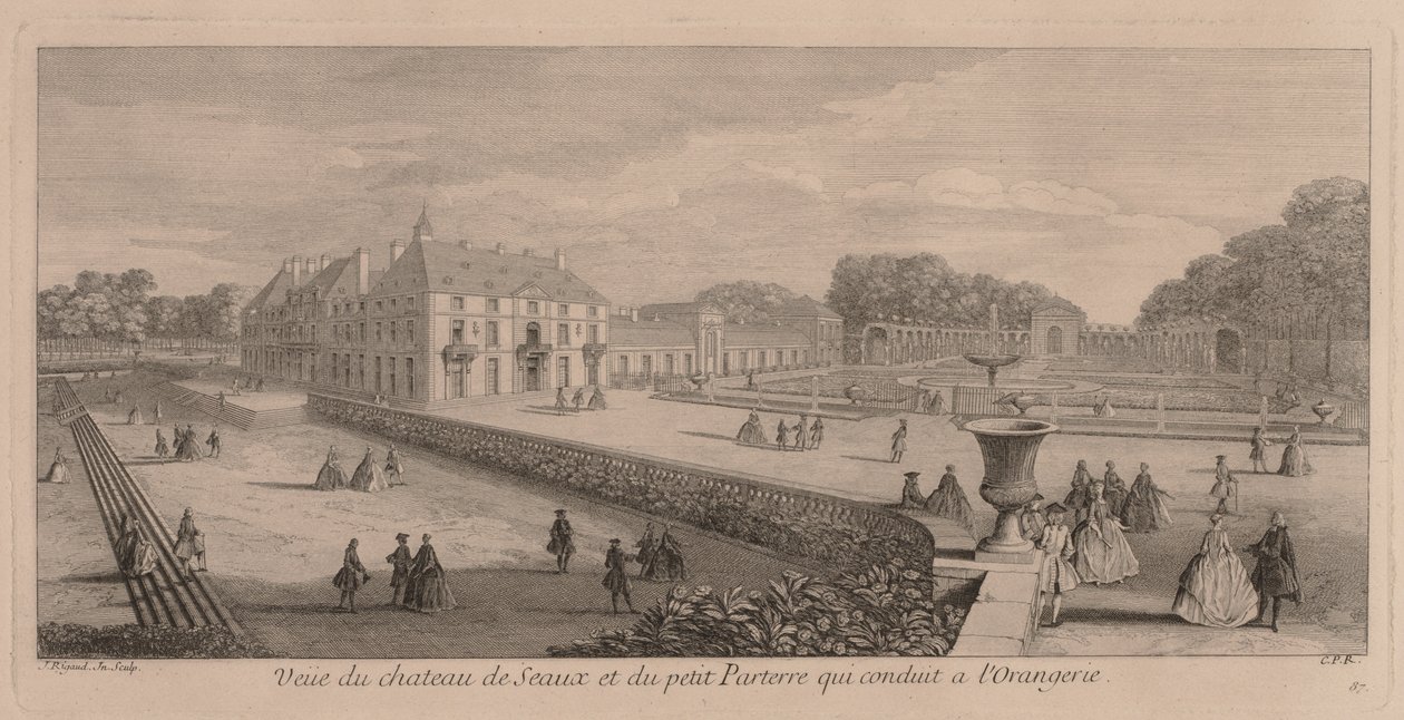 Chateau og hage i Seaux. av Jacques Rigaud