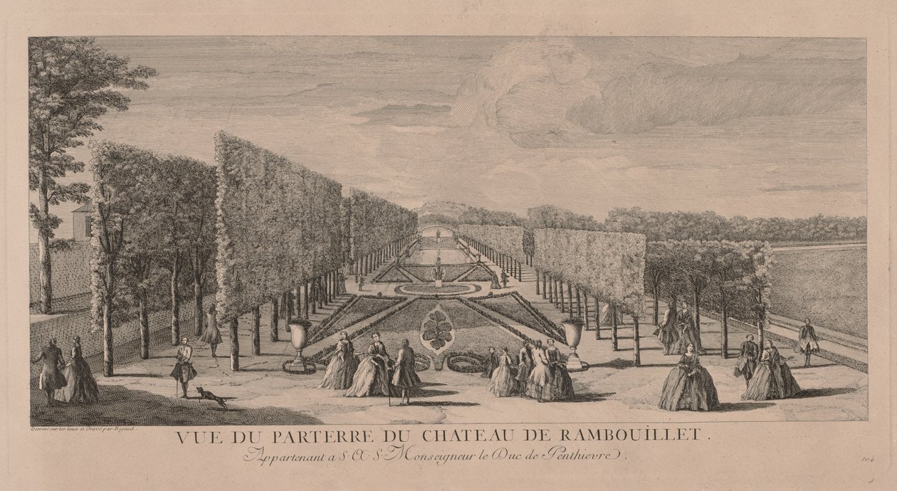 Blomsterhagen til Chateau Rambouillet. av Jacques Rigaud