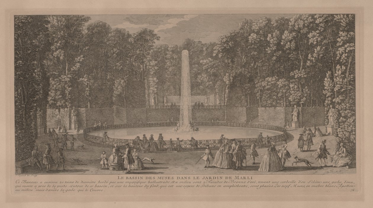 Musebassenget på Marli. av Jacques Rigaud