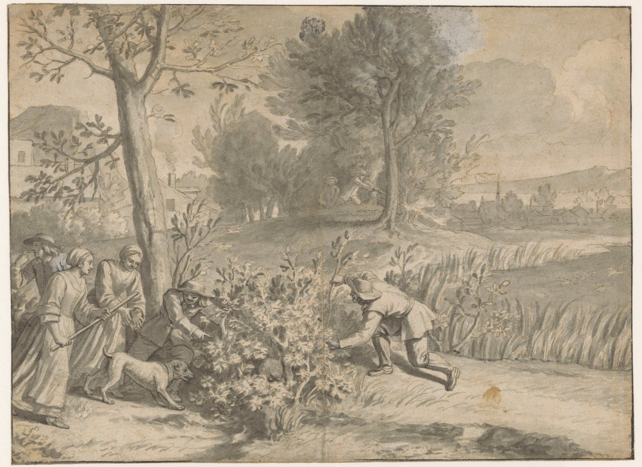 Kanin- og andejakt av Jacques Stella (attributed to)
