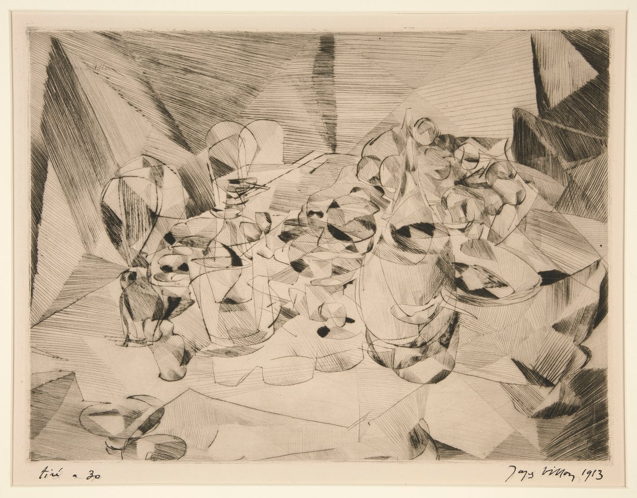 La table servie (Det dekkede bordet) av Jacques Villon