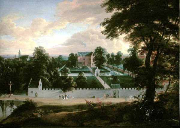 Utsikt over et slott av Jacques d Arthois