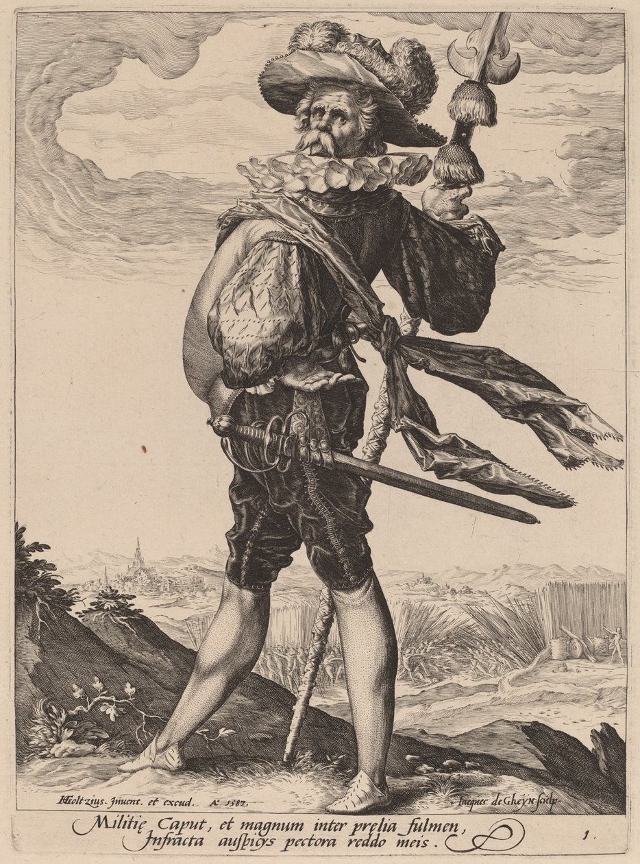 Oberst av Jacques de Gheyn II after Hendrik Goltzius