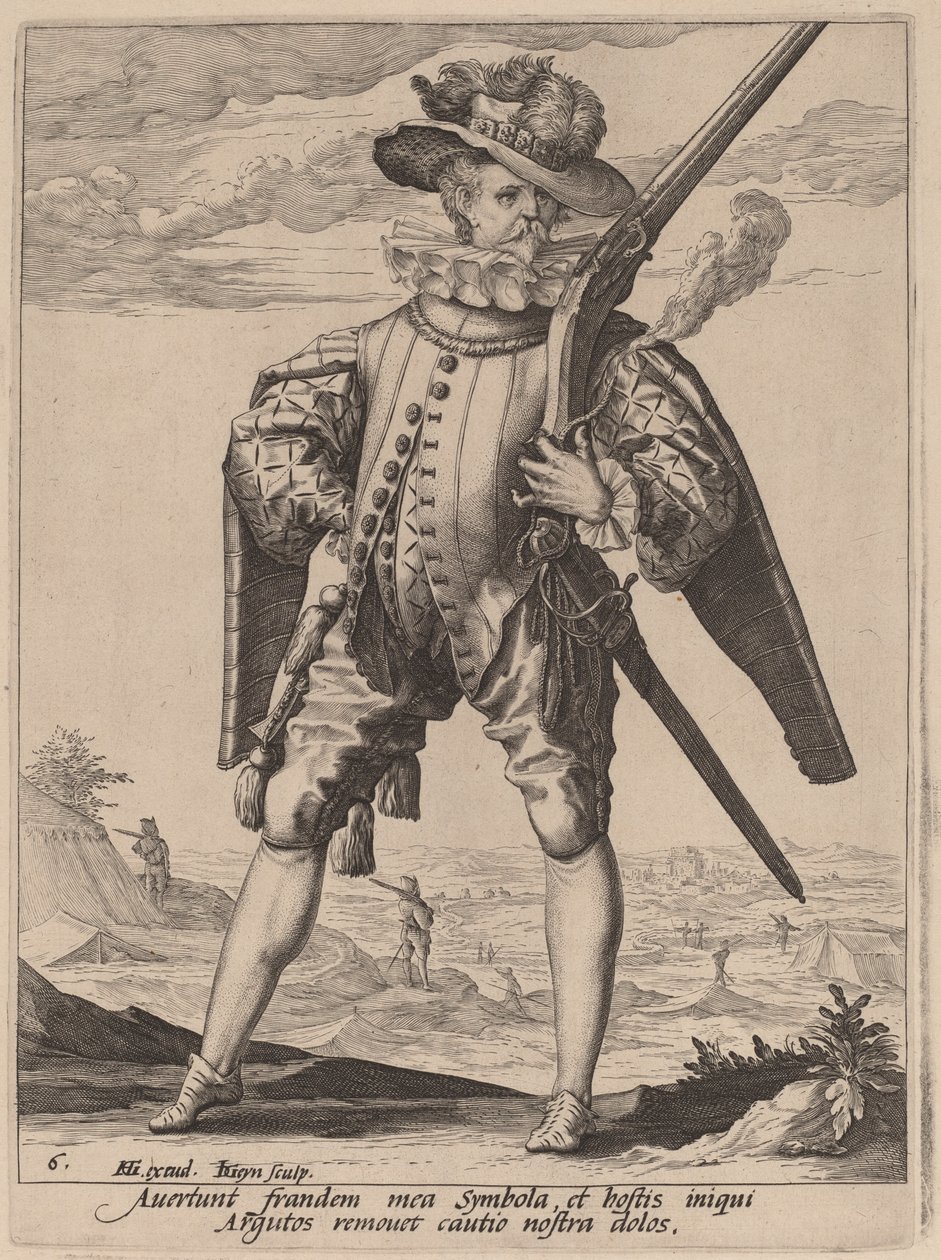 Musketer av Jacques de Gheyn II after Hendrik Goltzius