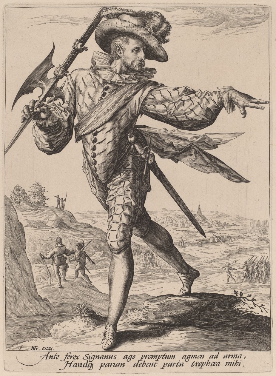 Sersjant av Jacques de Gheyn II after Hendrik Goltzius