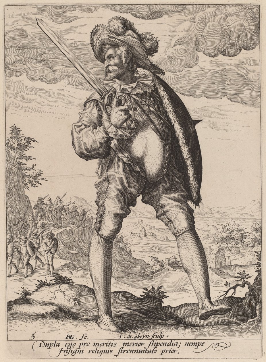 Fanebærer av Jacques de Gheyn II after Hendrik Goltzius