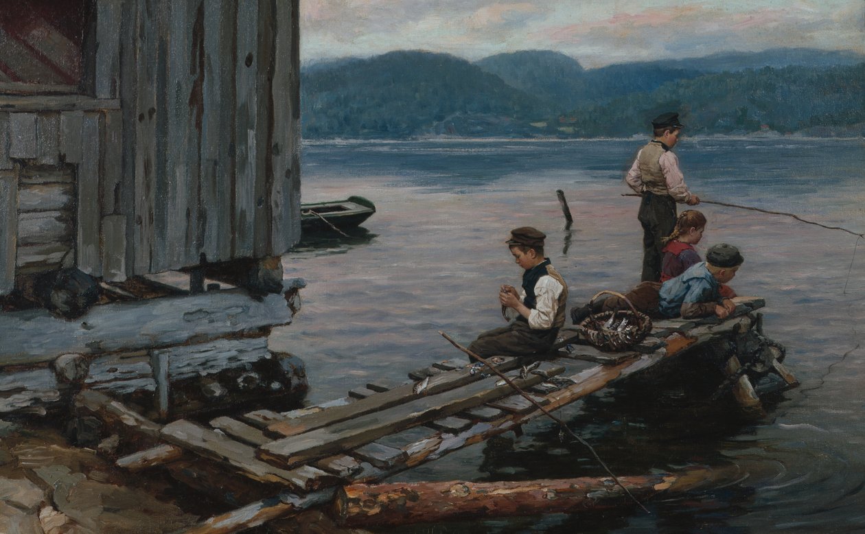 Fiske ved kai av Jahn Ekenaes