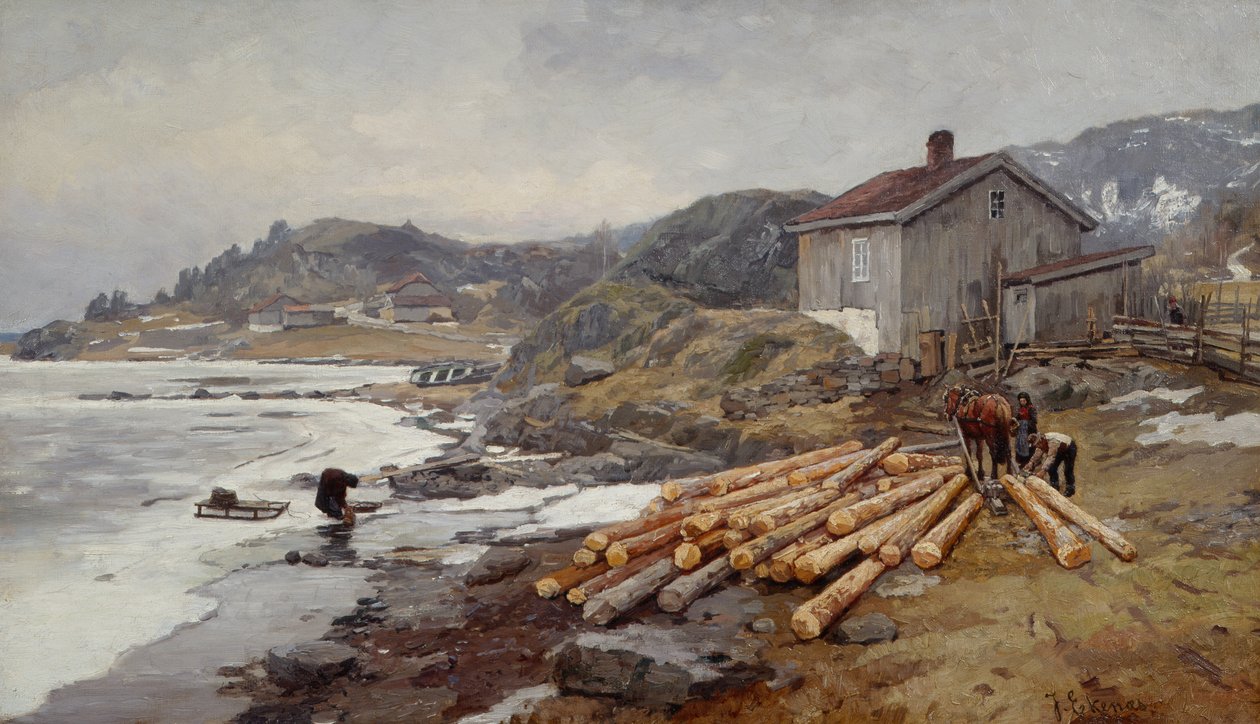 Flytting av tømmer av Jahn Ekenaes