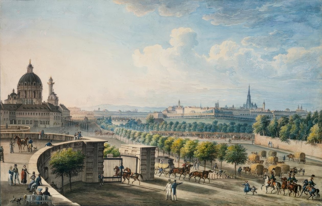 Wien fra Schwarzenbergpalais / Alt av Jakob Alt