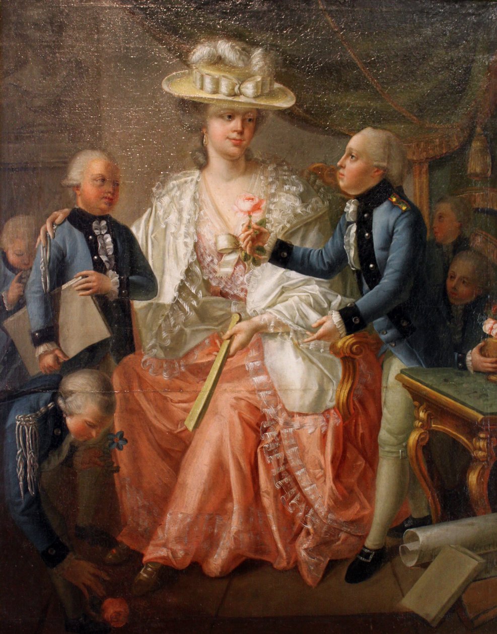 Franziska von Hohenheim i Hohen Carlsschule av Jakob Friedrich Weckherlin