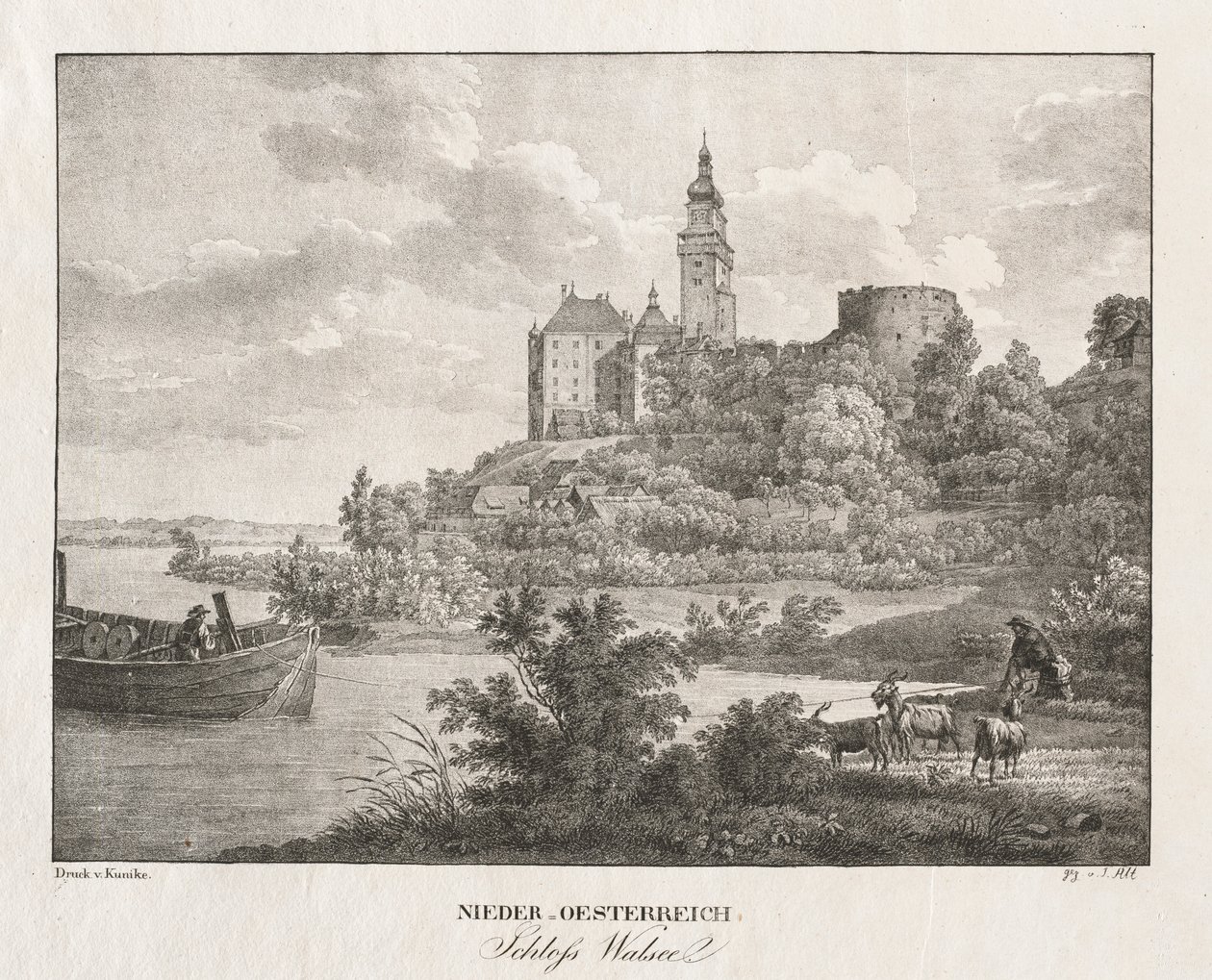 Nedre Østerrike, Walseel Castle. av Jakob Alt