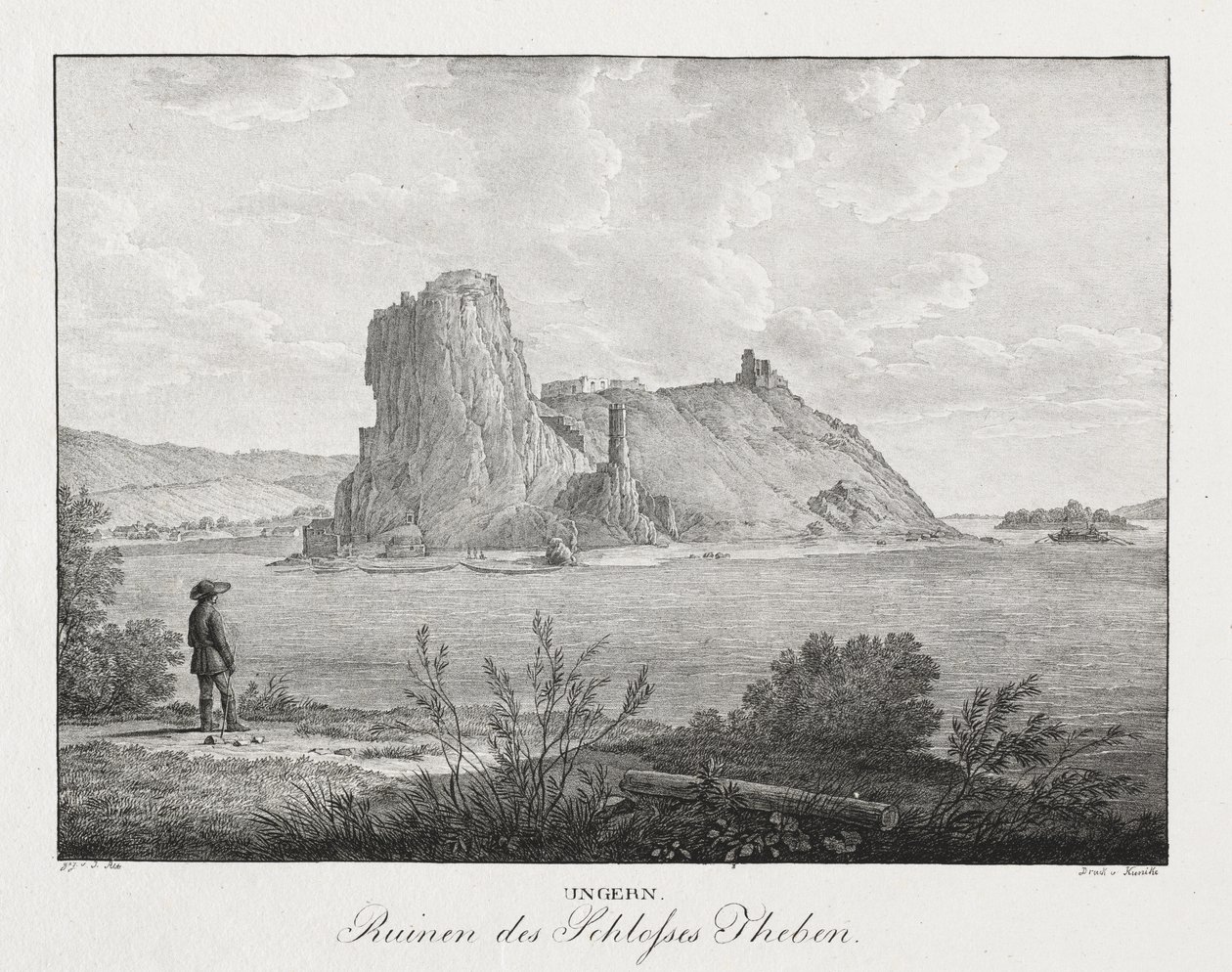 Ungern, ruinene av Thebes slott av Jakob Alt