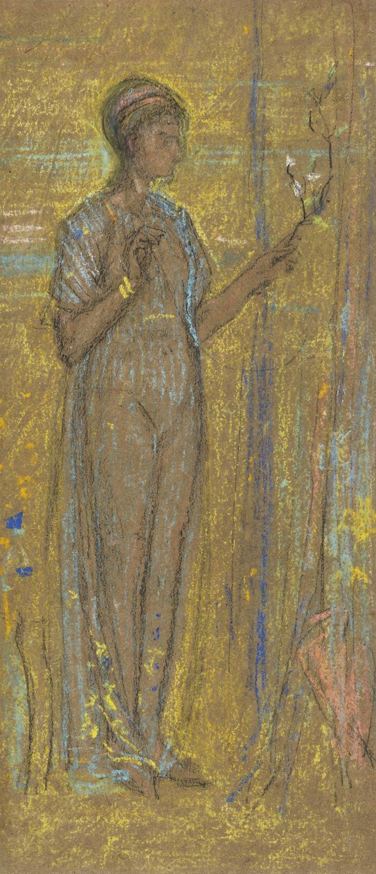 Blått og gull, 1871-72 (kritt og pastell på brunt papir) av James Abbott McNeill Whistler
