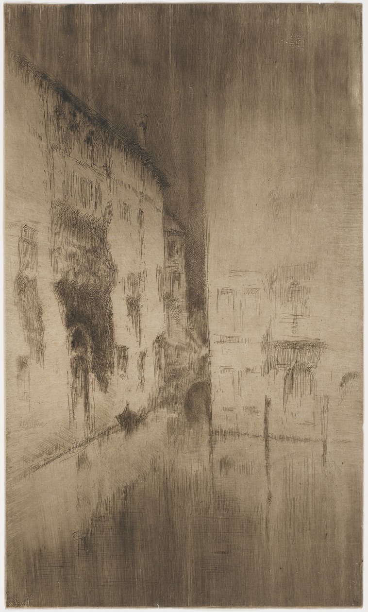 Nocturne: Palaces, 1879-80 (etsing og tørrnål på papir) av James Abbott McNeill Whistler