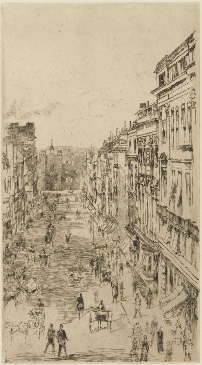 St. James's Street, 1878 (radering på papir) (se også 324691) av James Abbott McNeill Whistler
