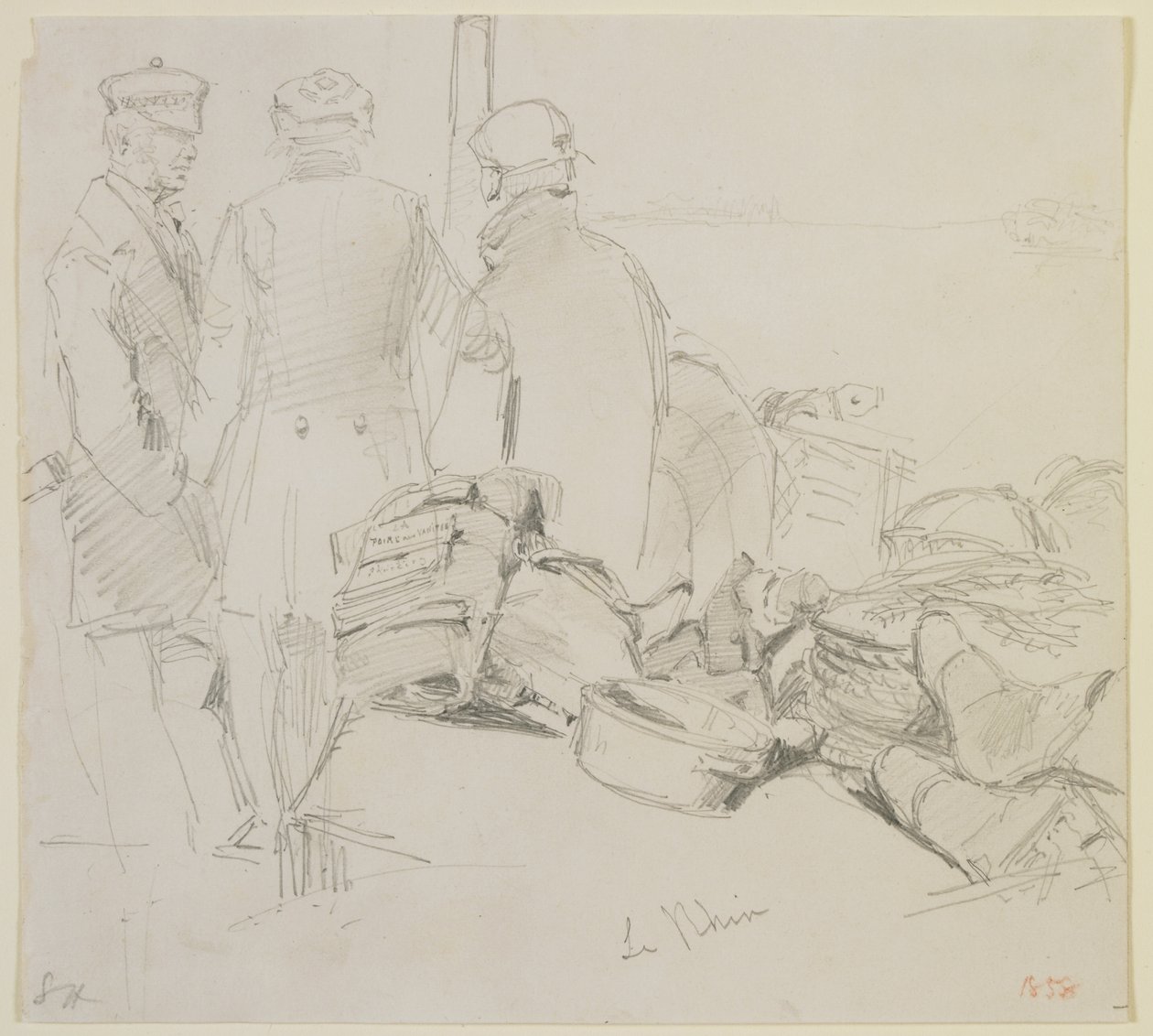 Rhinen, 1858 (blyant på hvitt papir) av James Abbott McNeill Whistler