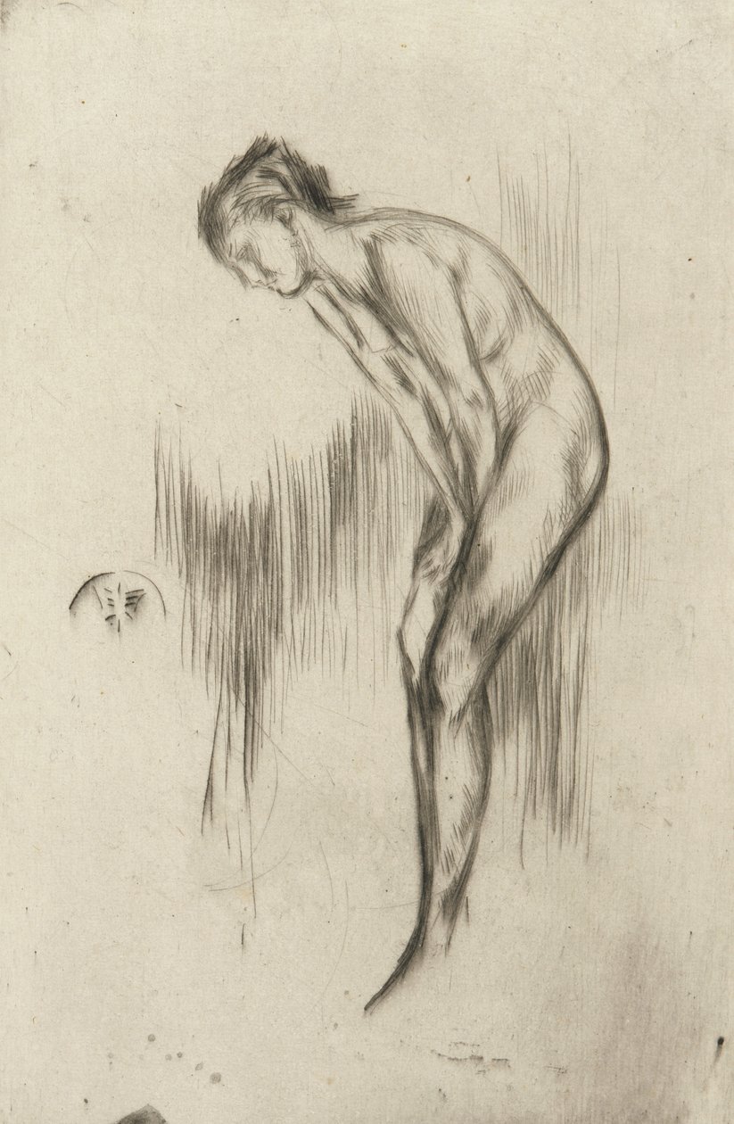 Tillie, en modell, 1873 (tørrpunkt på papir) av James Abbott McNeill Whistler